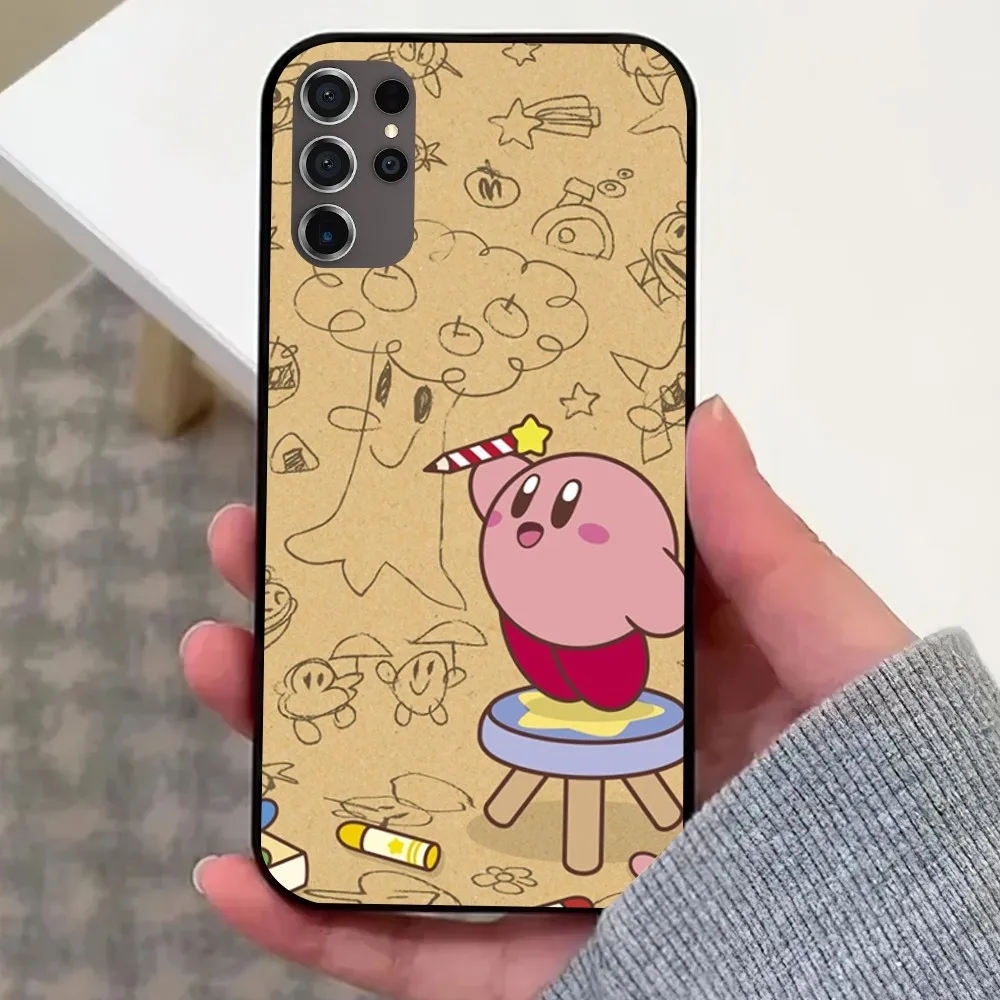 Cute Stars K-Kirby Phone Case For Samsung Galaxy S22 S24 S23 S30 Note 20 10 Plus LITE FE ULTRA Shell