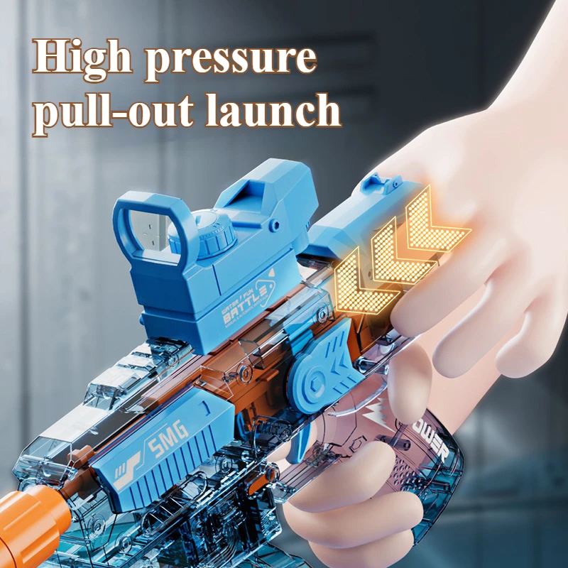 Pistola de brinquedo de explosão elétrica verão piscina praia água jogar submetralhadora de alta pressão parque de diversões armas de água