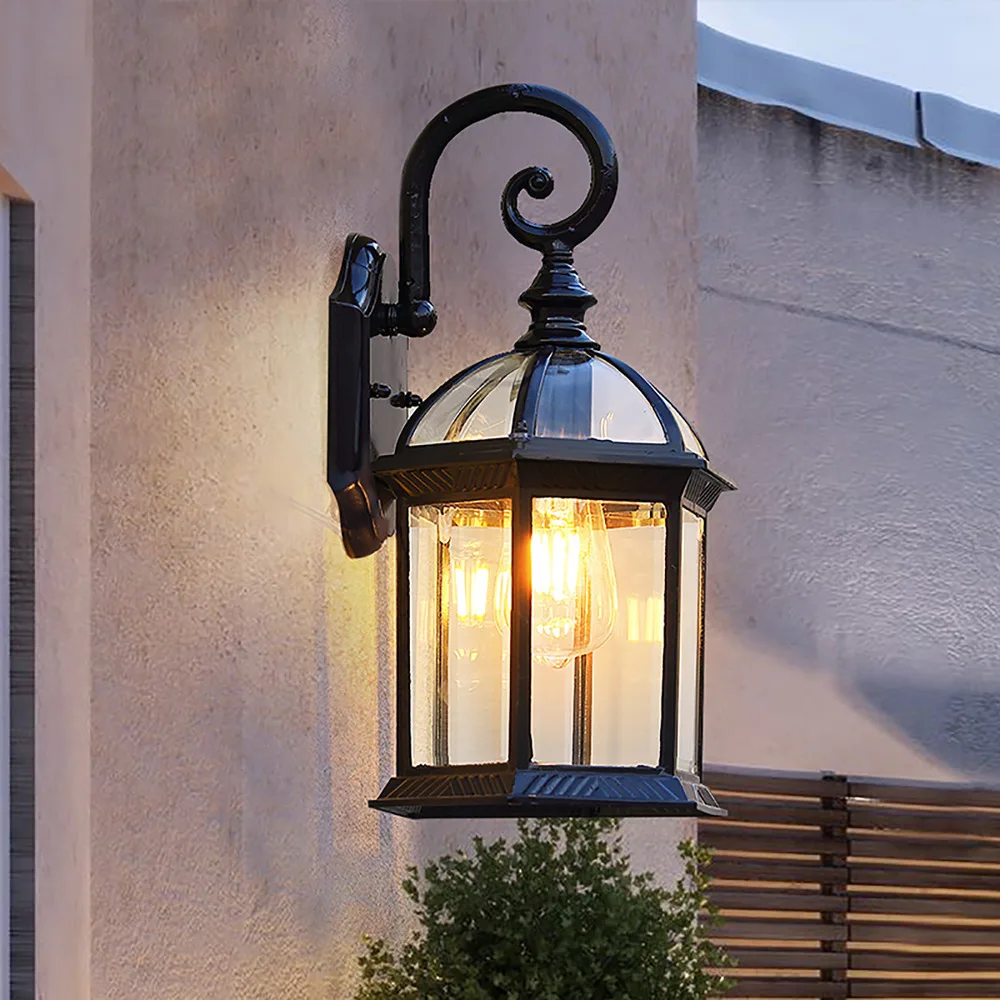 Bymaocar Outdoor LED Wall Light Fixtures Exterior Wall Lantern Waterproof Anti-oxidation  Sconce Thick Nordic Style Porch Lights