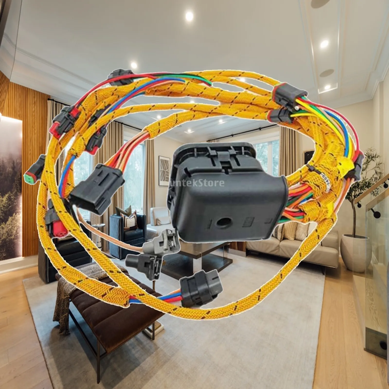 C7 Engine Wiring Assembly for CAT 324D 325D 326D 328D 329D Excavator Durable Shielding Sleeve Cable Harness