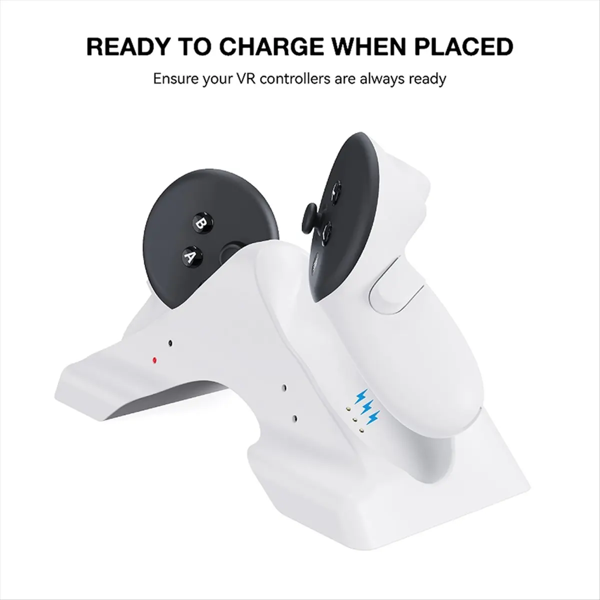 popop For Meta Quest 3/Quest 3S Controller Charging Cradle,Oculus Fast Charging Station Charge Dock Controller VR Accessories