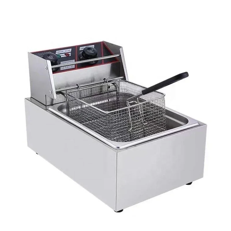 Restaurant Fries Chips Frying Machine  / Double Tank Industrial Electric Commercial Deep Fry 220V