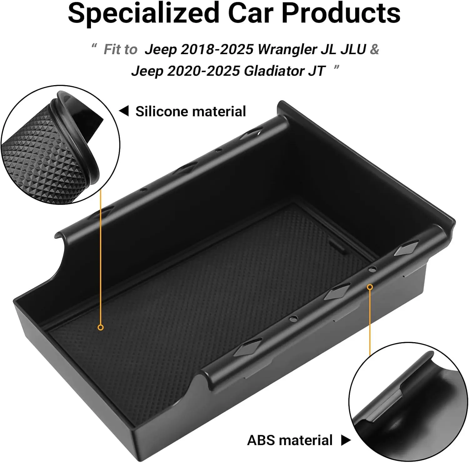 Front Under Seat Storage Box for Jeep Wrangler JLU 2018-2026 and