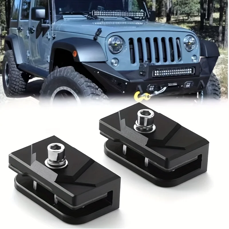 

1set Car Engine Hood Spotlights Brackets Black Engine Hood Projector Brackets Durable Metal Brackets Car Accessories