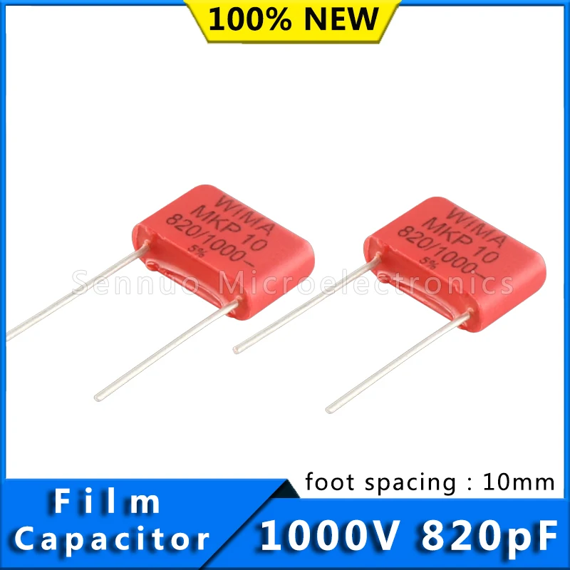 

5/10 шт. новый немецкий пленочный конденсатор WIMA MKP10 1000 В 820 пФ 1000 В 821 шаг 10 мм аудио конденсатор бесконечности