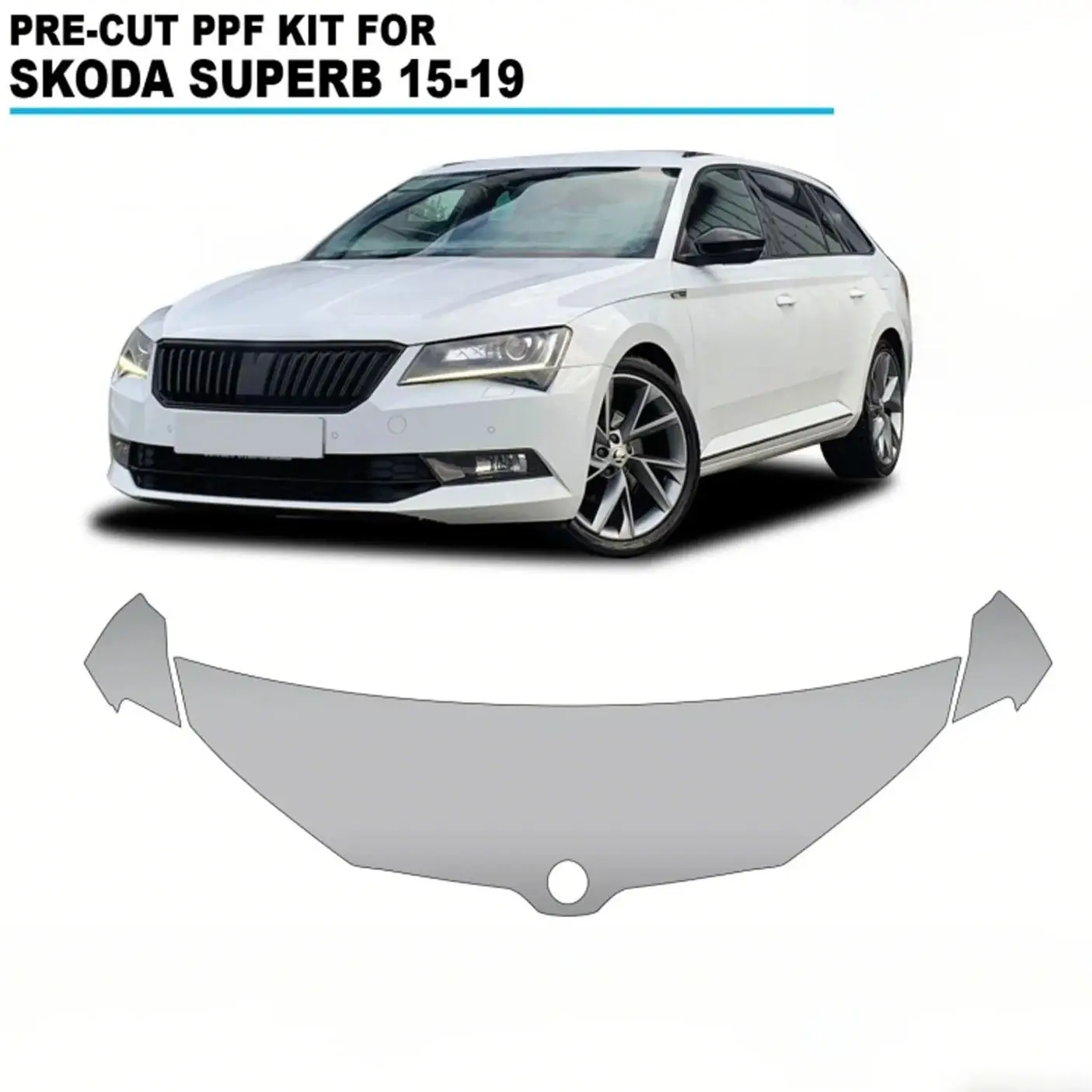 8.5Mil TPU Bumper Hood Paint Protection Film For Skoda Superb 2015-2019 Pre-cut PPF Kit Clear Bra Body Anti-Scratch Resistant