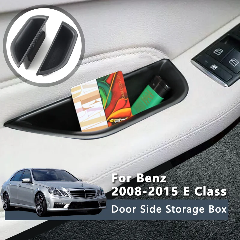 Front/Rear Storage Box For Benz E-Class W212 Sedan E200 E300 E350 E400 2010 2011 2012 2013 2014 2015 2016 Door Handle Container