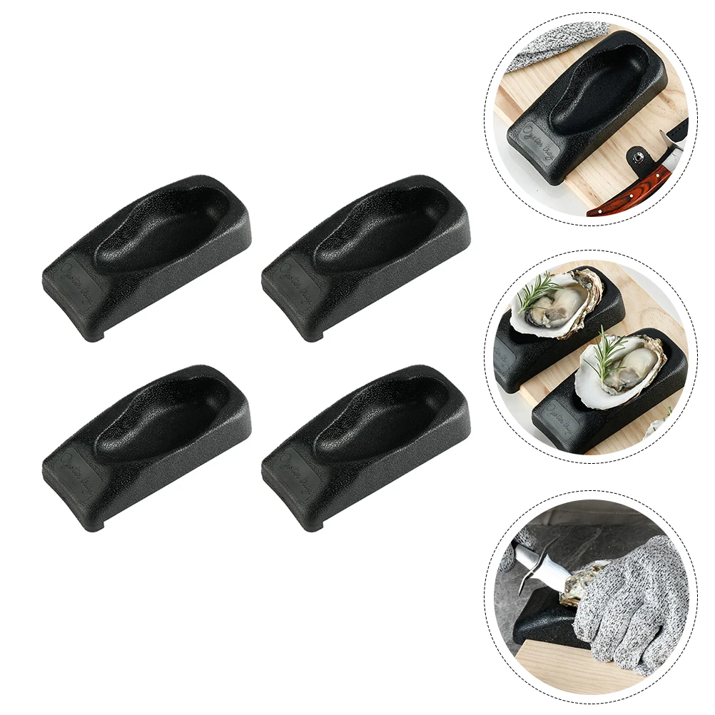 

4 Pcs Open Oyster Tools Holder Shucking Holders Clamp Eating Shuckers Kit Seafood Shells Shelling