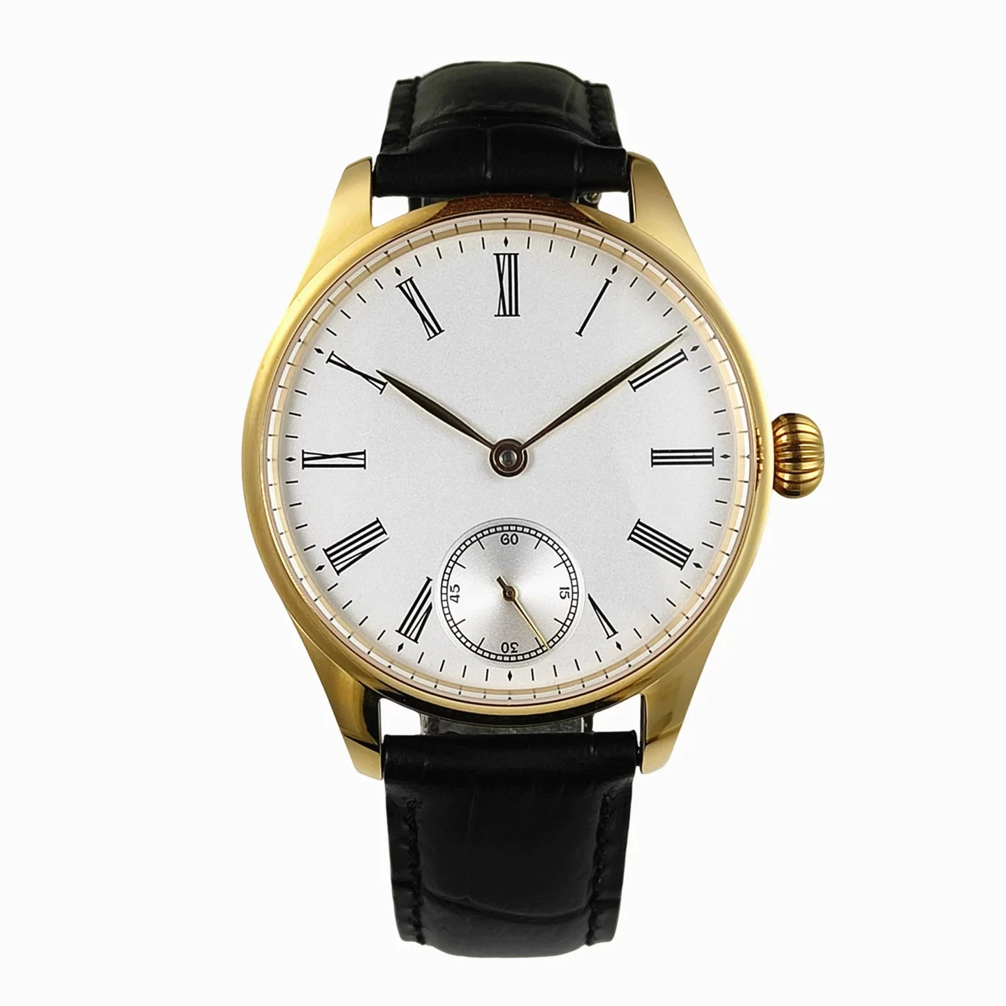 Vakuy Men's 40MM Manual Mechanical Watch - Vintage Business Artistic Style, Sea-Gull ST3621 Movement, Jones Sword Roman Dial