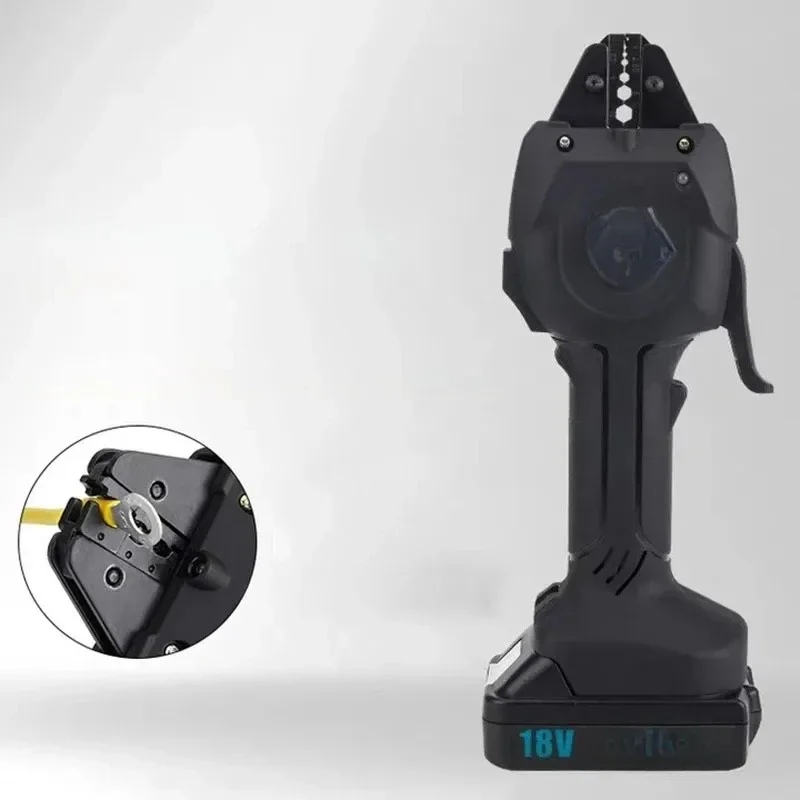18V Rechargeable 16KN Portable Electric Crimping Tool Pre-insulated Tube Terminal & Bare Wire Terminal Crimping Crimper