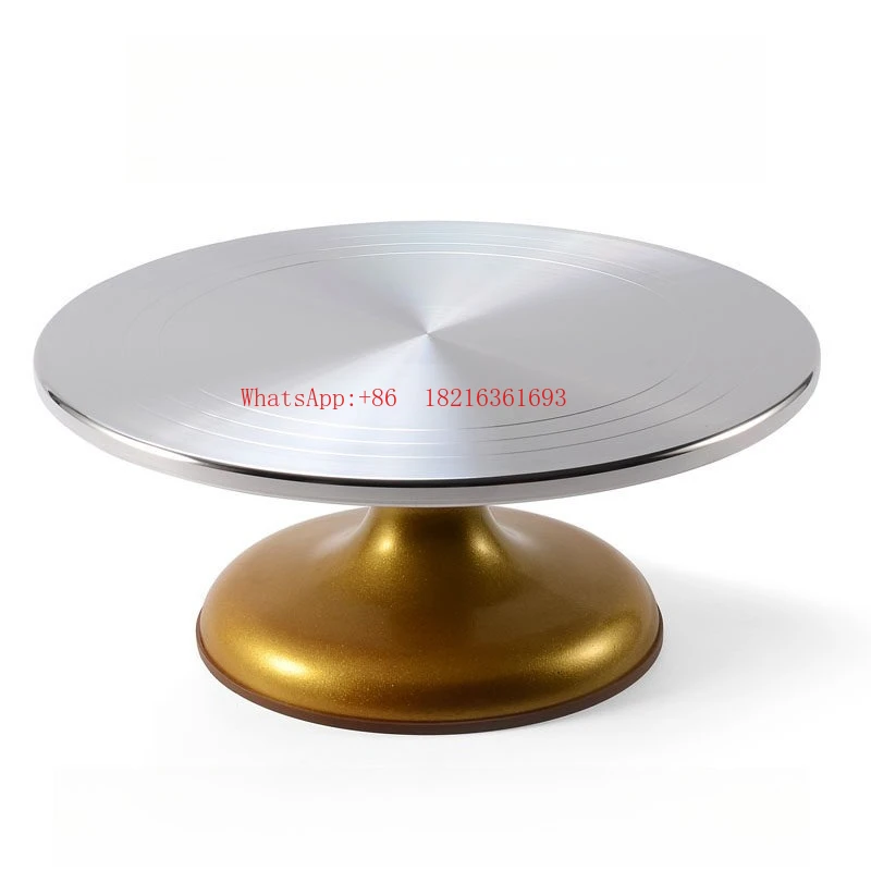 cake-turntable-piping-table-baking-tool-set-aluminum-alloy-tray-rotating-plastering-commercial-piping-table