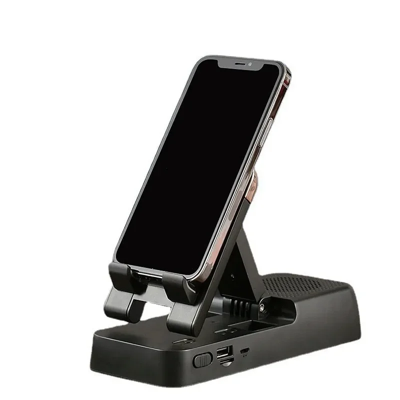 Creative mobile phone holder with Bluetooth speaker, lazy mobile phone holder desktop live stream holder