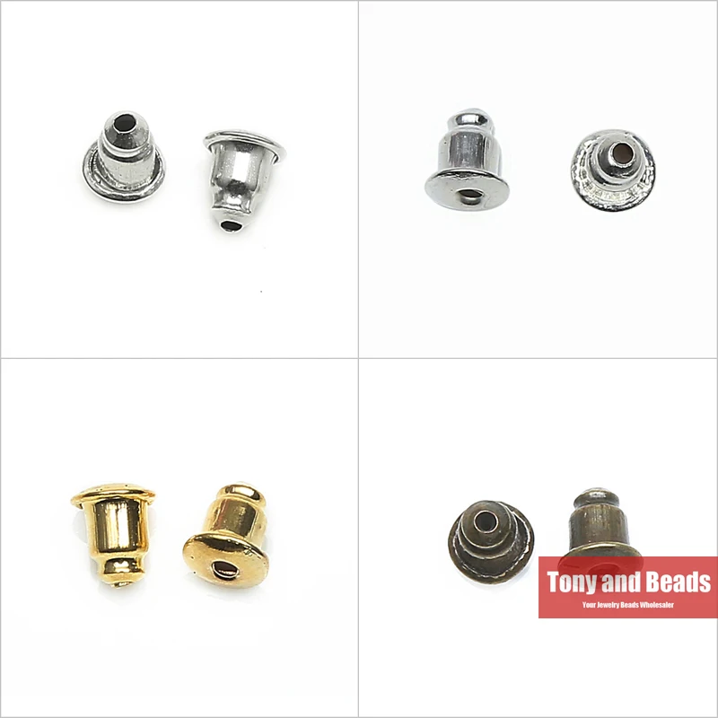 (200Pcs=1Lot!)Jewelry Earring Finding 6X5MM Metal Earring Plug/Earrings Safety Backs/ Earring Stopper EF10