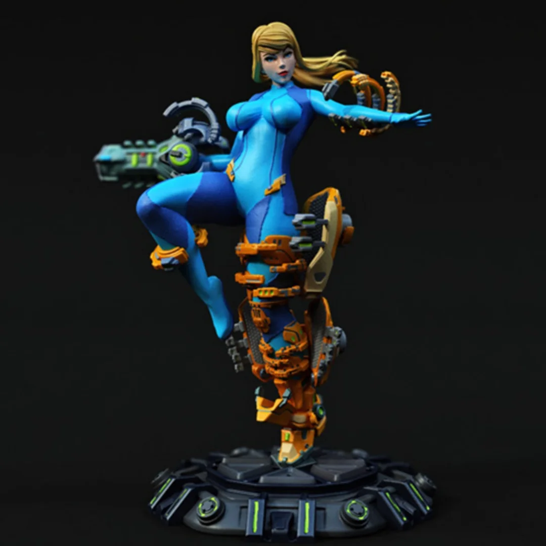 

1/24 Scale Resin figurine Samus Aran NSFW DIY two versions assemble Model Kit Unassembled and Unpainted Sculpture toy