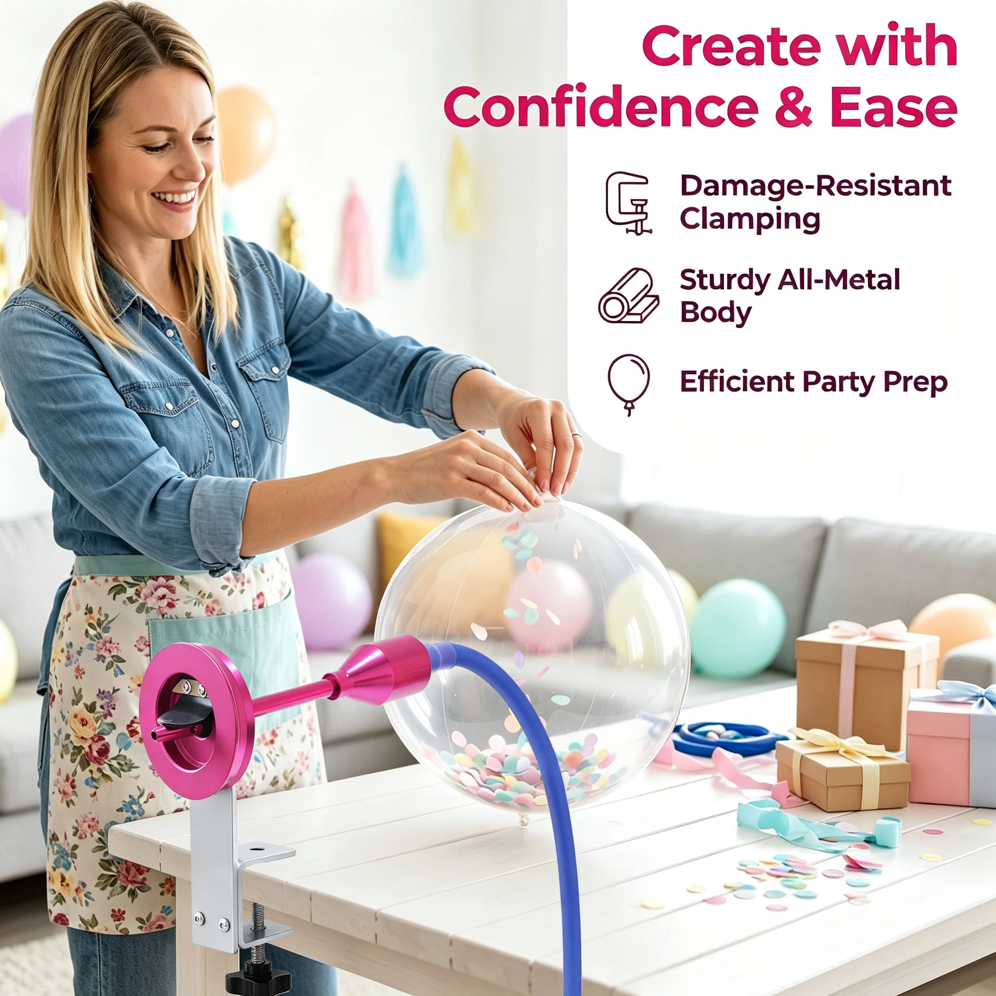 Balloon Stuffer Machine Kit with Cutter - Balloon Filler & Stretcher Opener for Party Decorations, DIY Balloon Art Tool