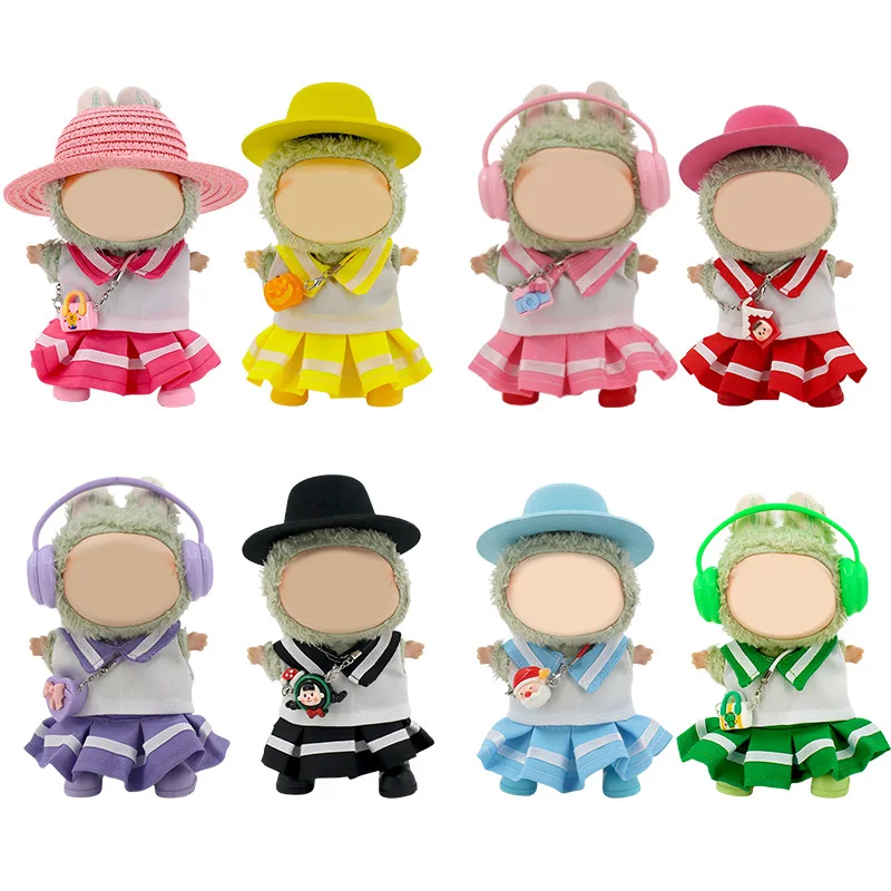 

doll dress For labubu 17cm Plush Doll Clothes Accessories Girl's Toys Birthday Present
