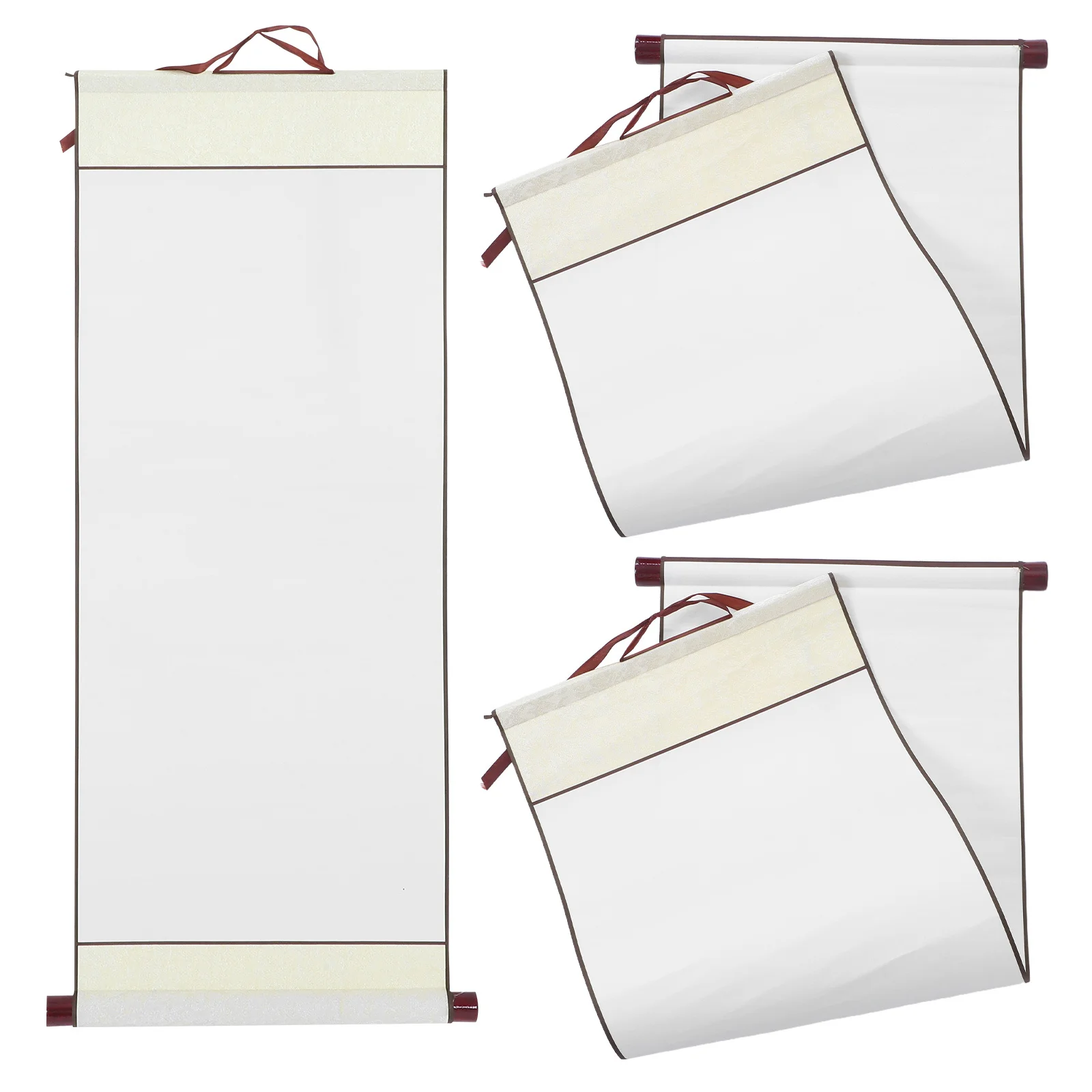 

3Pcs Chinese Xuan Paper Scroll Multi-Functional Blank Calligraphy Paper for Writing Painting Drawing Supplies Home Decor