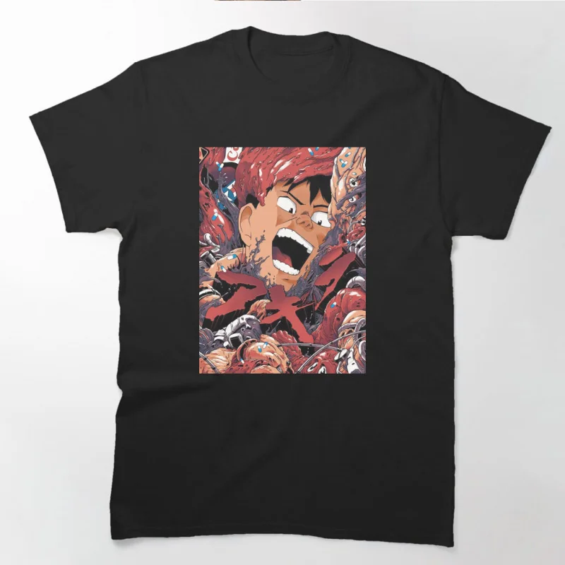 80s Retro Manga Akira #0807 cyberpunk city explosion cyber mecha tokyo motor Otomo Katsuhiro Anime Gift T-shirt large size tops