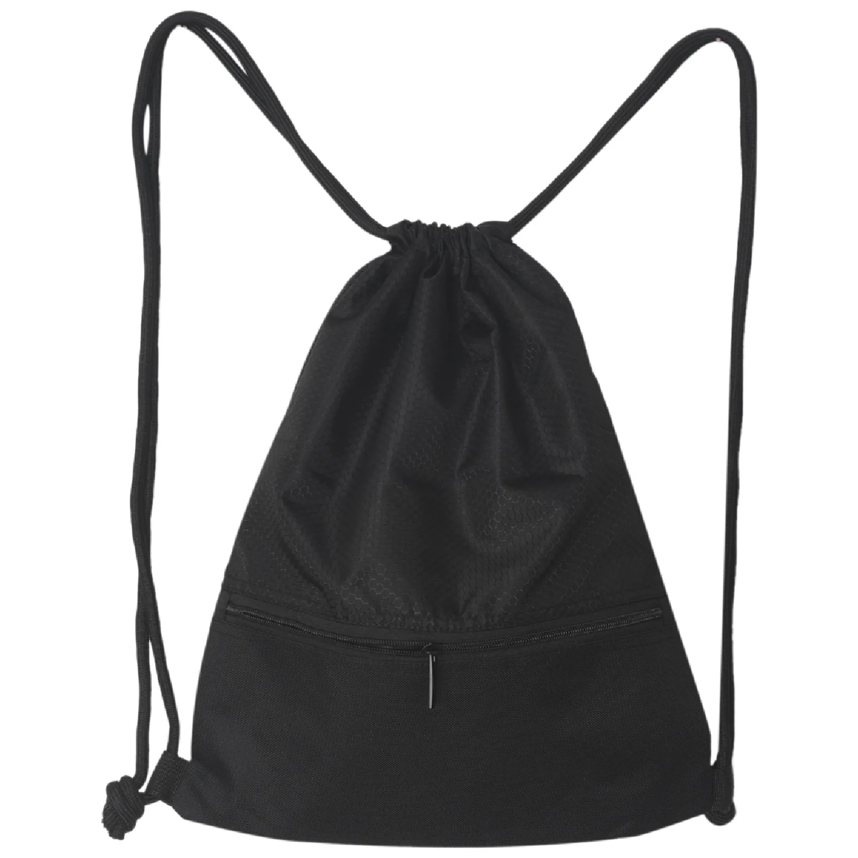 

WW-Outdoor Women Men Nylon Black Ultralight Backpack Football Basketball Bag String Drawstring Hunting Hiking Gym Sport Bags