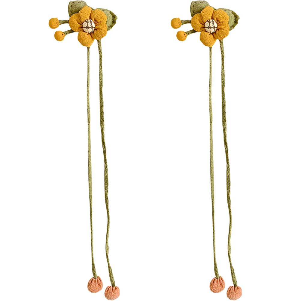 

2Pcs Flower Curtain Tiebacks Premium Cloth Decorative Curtain Fixing Strap for Modern Style Home Living Room Decor