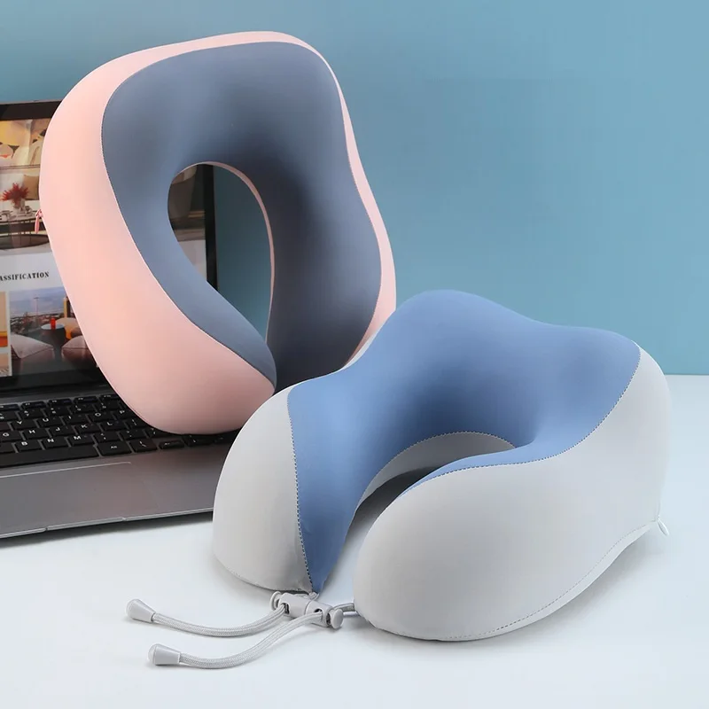 

Ice Silk Cool Neck Pillow Slow Rebound Memory Foam U-shaped Travel Pillows Portable Airplane Comfortable Sleeping Neck Support