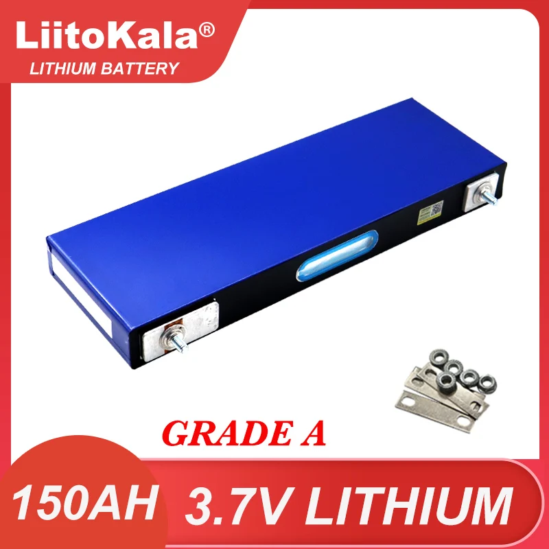 

1pcs LiitoKala 3.7v 150Ah Lithium battery Power cell for 3 strings 12v electric vehicle Off-grid Solar Wind Large single Grade A