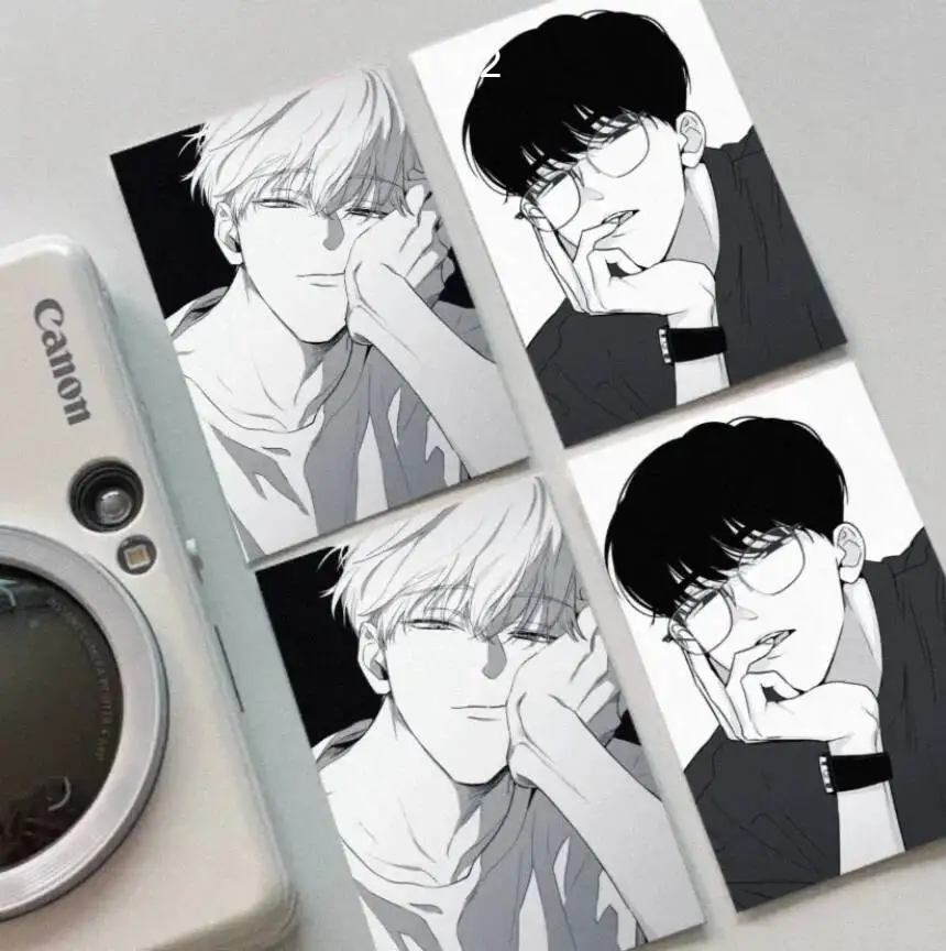 Set de 4 Tarjetas Coleccionables Coreanas de Manhwa de Amor con Lee Su-Hyeon ‌ Tarjeta fotográfica HD de Jung Eun-Seong para fanáticos, colección Kawaii, regalo decorativo