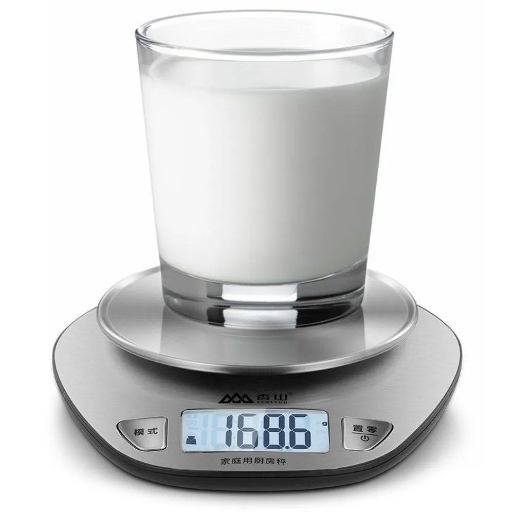 Xiangshan Electronic Kitchen Scale Silver Precision Weighing Stainless Steel Scale High Precision Sensing Househol