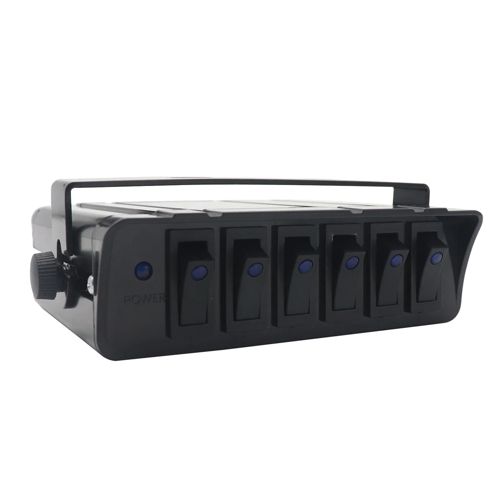 

Switch Box Rocker with LED Light Indicator 40A 12V Car Switch Panel ON OFF 6 Gang Buttons for Boat Truck Trailer Caravan Marine