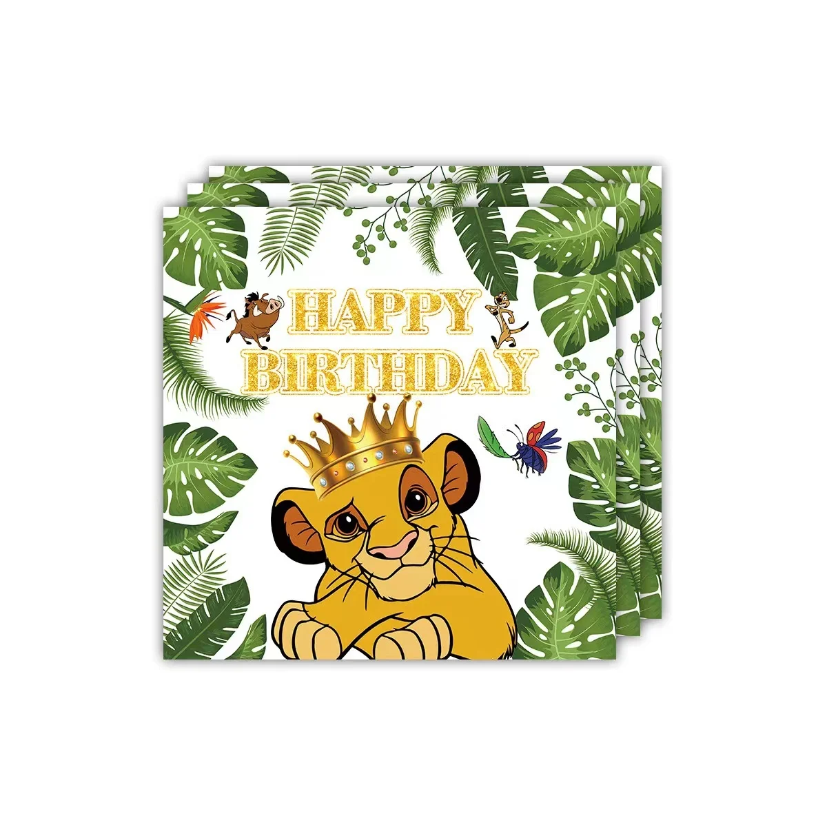 مجموعة أدوات مائدة مناديل وأطباق أكواب للحفلات على شكل أسد كينج للأطفال والأولاد مثل ديكور حفلات أعياد الميلاد وحفلات أعياد الميلاد #5