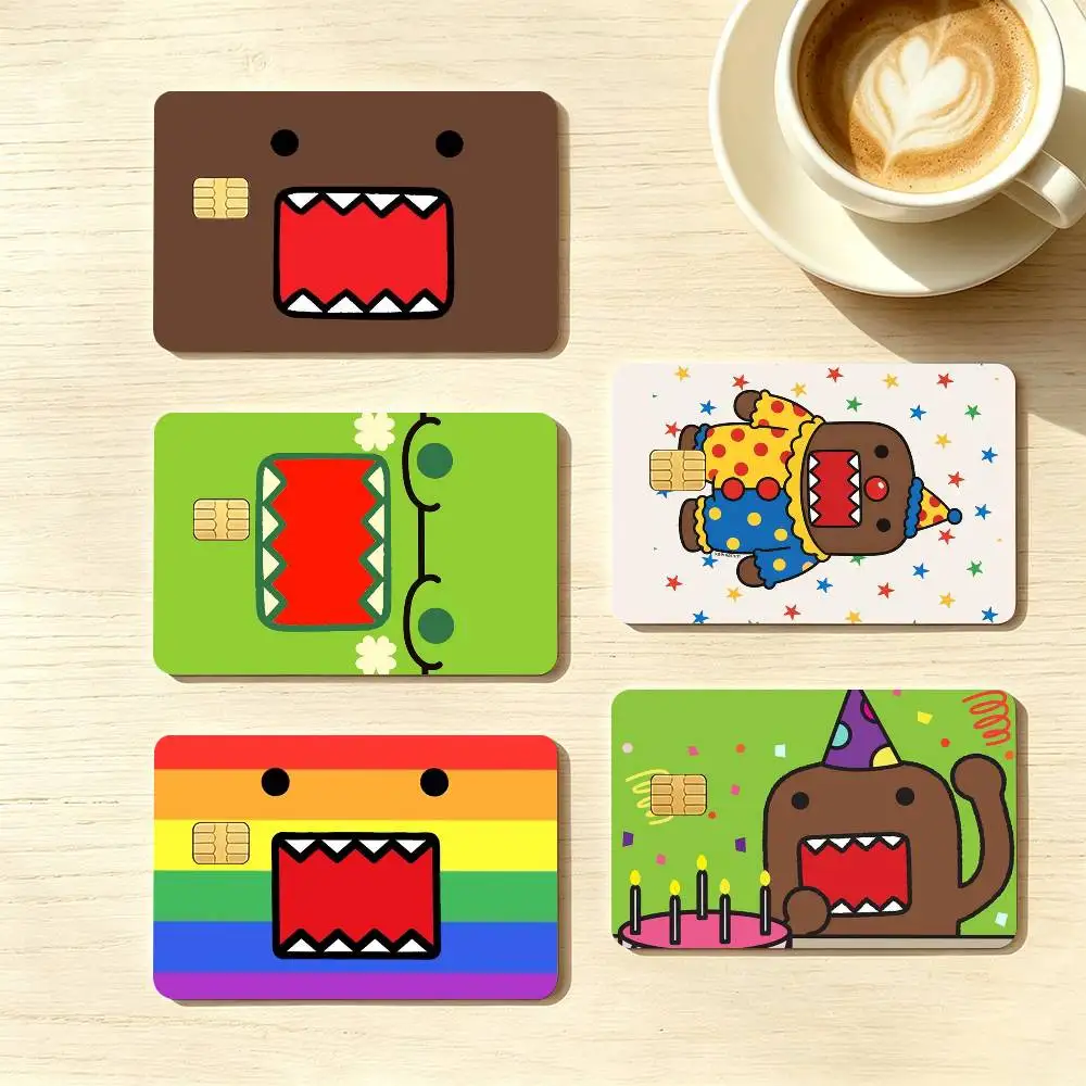Cute Domo K-Kun Credit Card HD Stickers Small Chip Waterproof Sticker Game Card Decal Gift