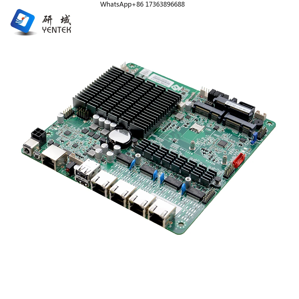 New YENTEK X86 Fanless Industrial Server Motherboard  J1900 Quad Core DDR3L 4 LAN Ethernet Pfsense Firewall Mini ITX