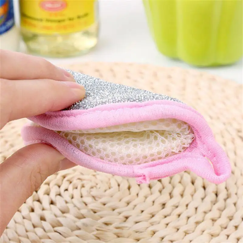 Dishwashing Sponge Reusable Washable Sponges Double Side Magic Sponge To Wash Dishes Useful Things For Kitchen Clean Tools