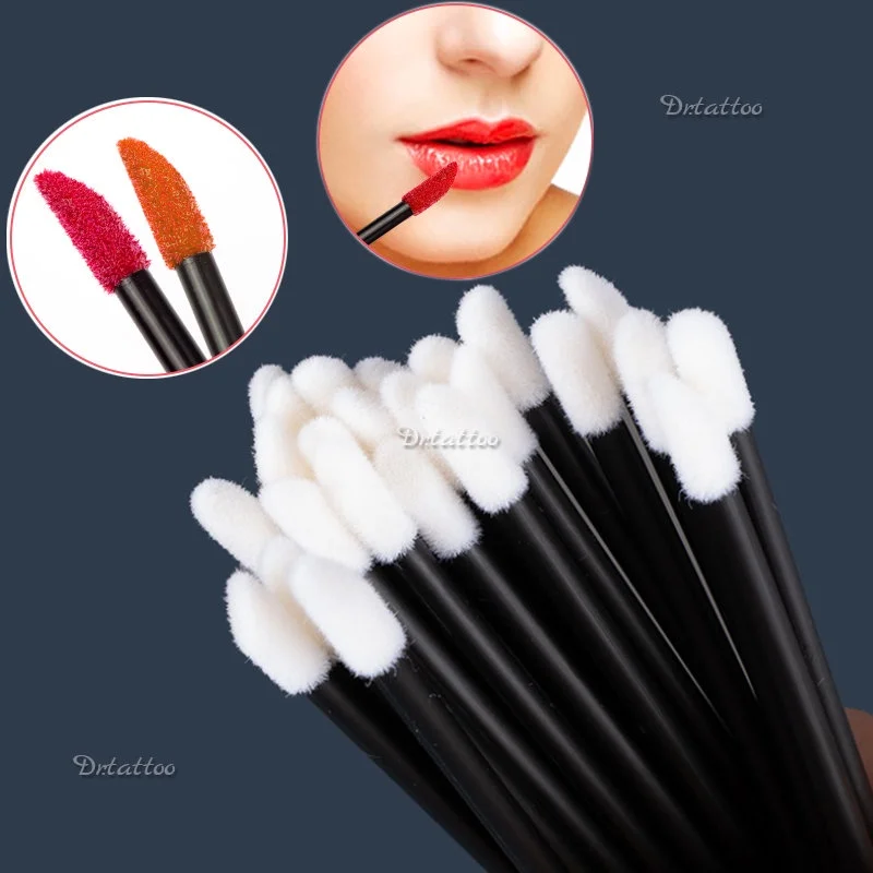 

50pcs Permanent Makeup Lip Brush Disposable Eyelash Makeups Brushes Lash Extension Mascara Applicator Lipstick Tattoo Supplies