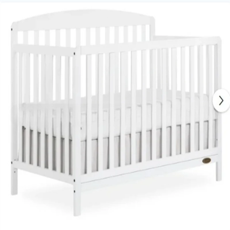 Solid wood crib splicing queen bed surrounding fence adjustable height