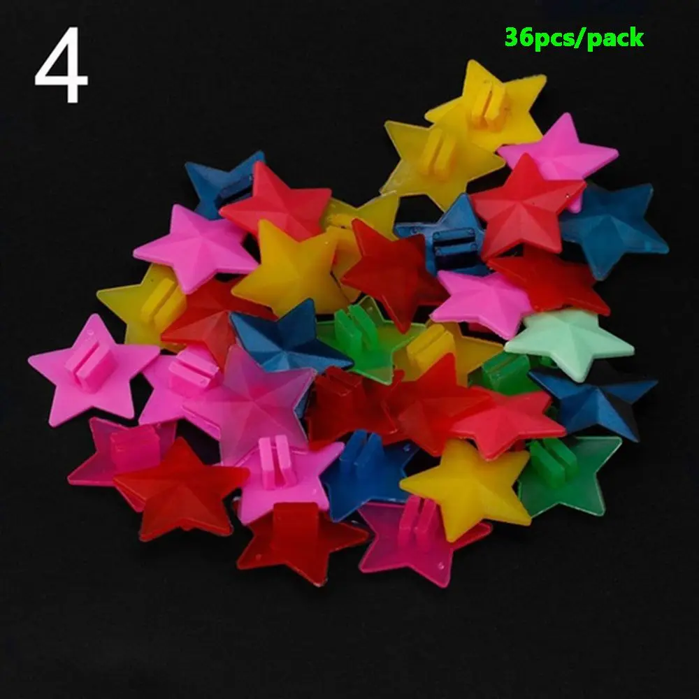 

Kids Safety Love Heart Cycling Wheel Round Multi-color Stars Plastic Bead Bike Accessories Decoration Spoke Beads
