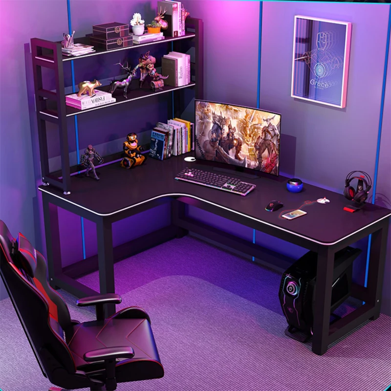 2020 Hot Sale Video Game Desk Computer Desk Light Emitting Diode High Quality Electric Height Adjustable Computer Desk