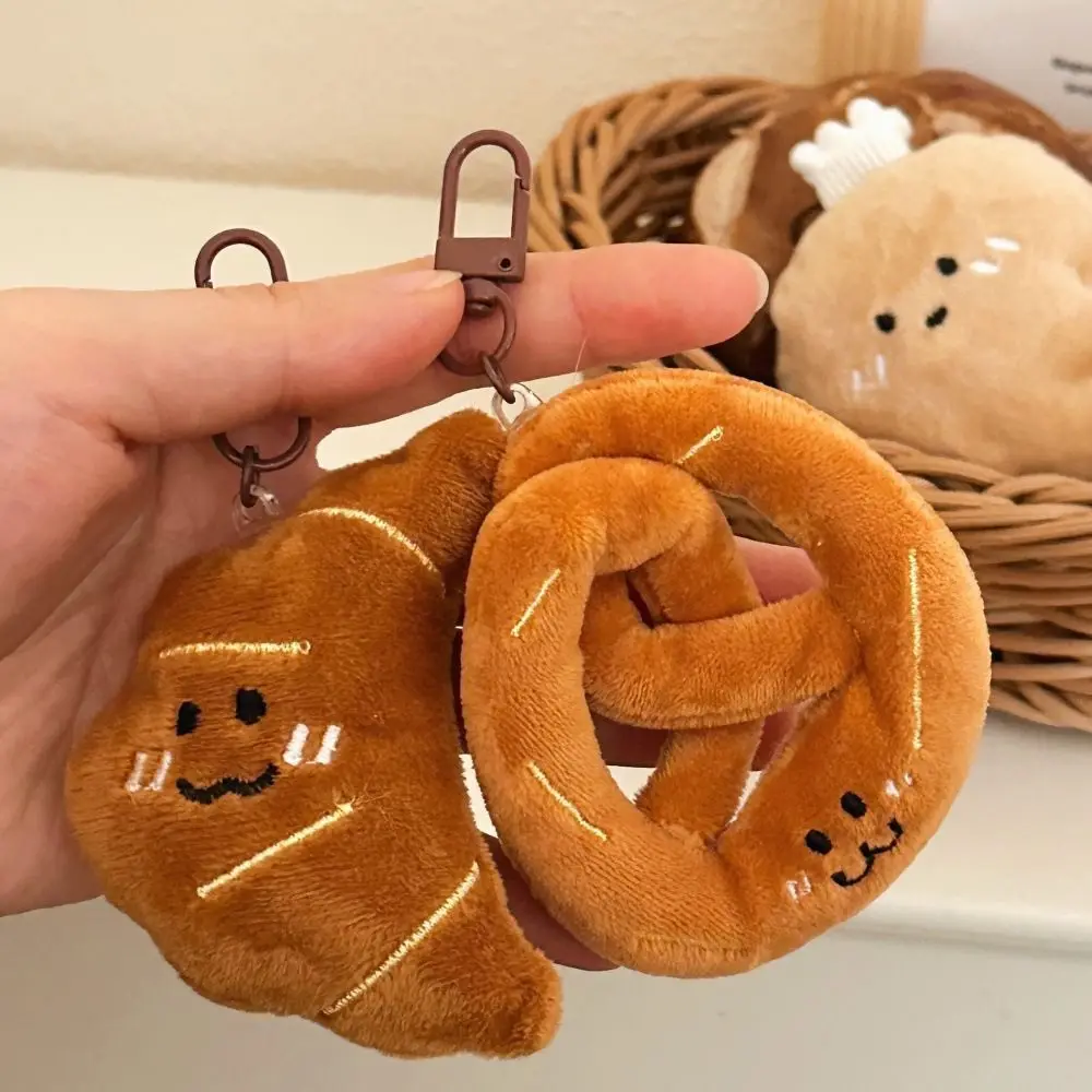 1-5pcs bread hamburger keychain bag pendant, realistic food doll, fun decoration, plush toy, cartoon funny figurine view 4