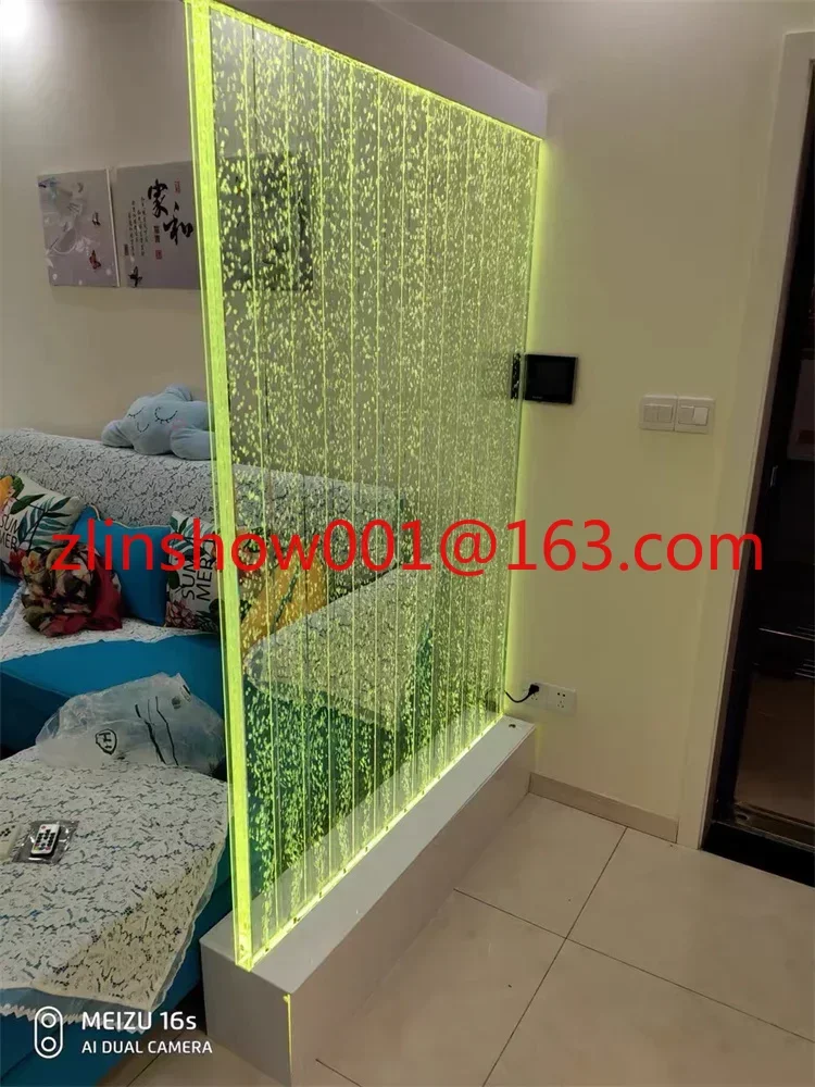 Customized bubble flow screen decoration, water curtain wall, water dance wine cabinet, beauty partition, foyer