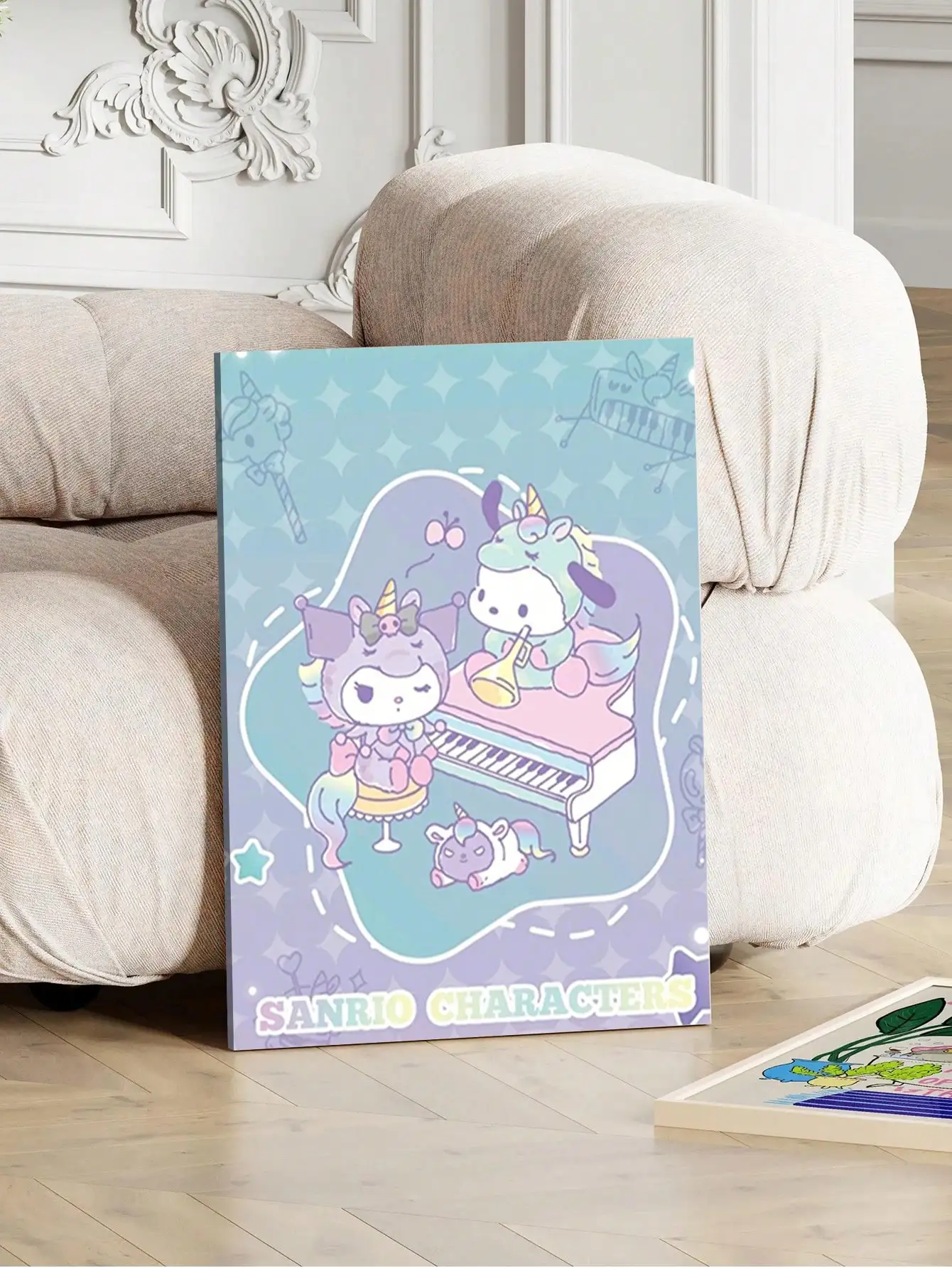 Anime Peripheral Sanrio Poster Cute My Melody Canvas Painting Print Children's Room Decoration Christmas Gift frameless