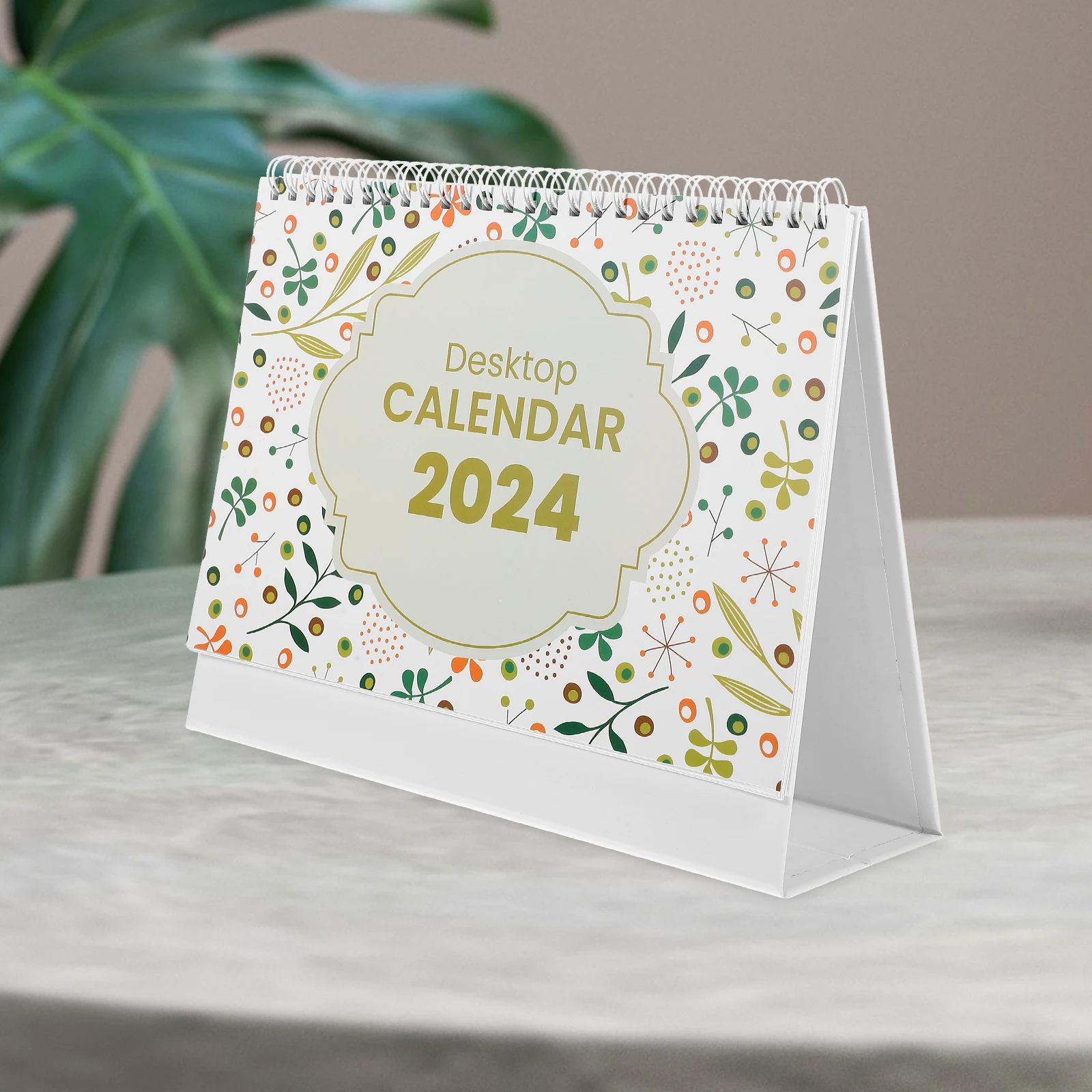 

Creative Desk Calendar Monthly Household Standing Paper Office Spiral Decorative Note Daily Use Sturdy Holder Modern Styling