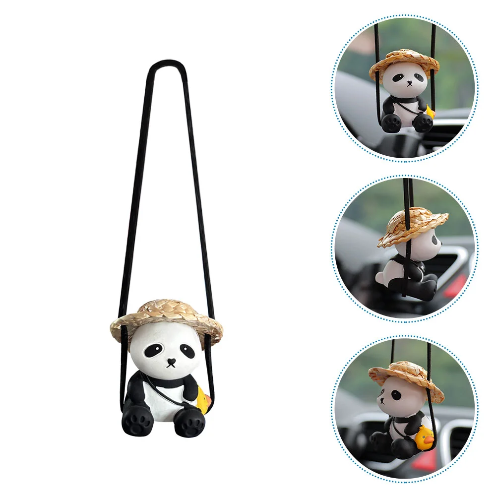 

Car Accessories Panda Hanging Ornament Interior Decorate Rearview Mirror Pendant Decorations