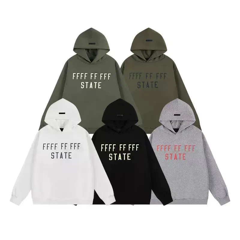 

Classic Brand BACK TO SCHOOL Hoodies Fashion Design Double Line Double Row Letter Men's Hoodie High Street Couple Cotton Hoodie