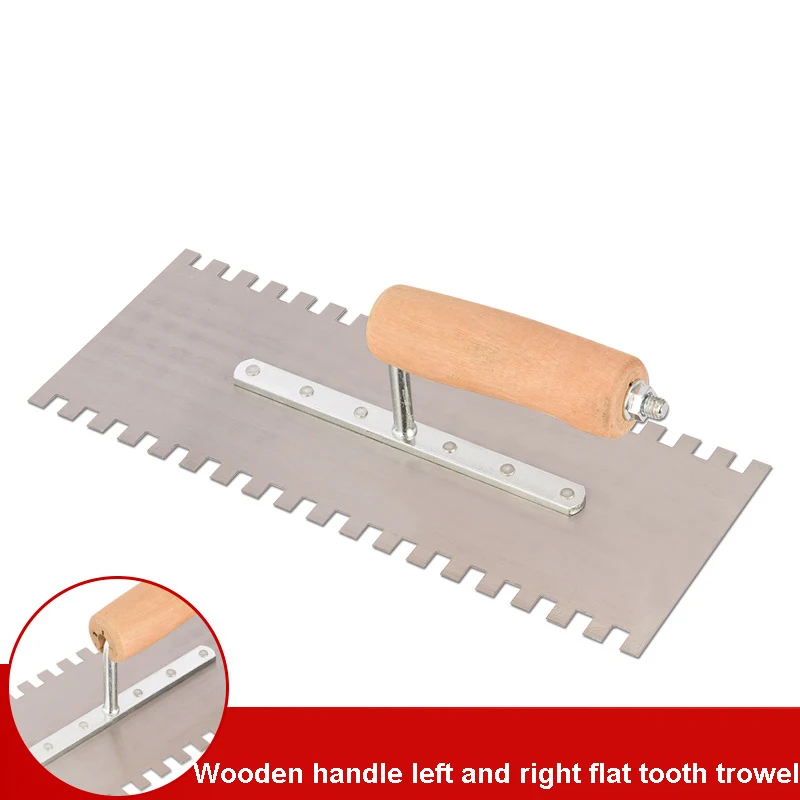 Tile Tool Notched Plastering Trowel Stainless Steel Tiling Tooth Trowels Drywall Scraper Putty Knife Construction Tools