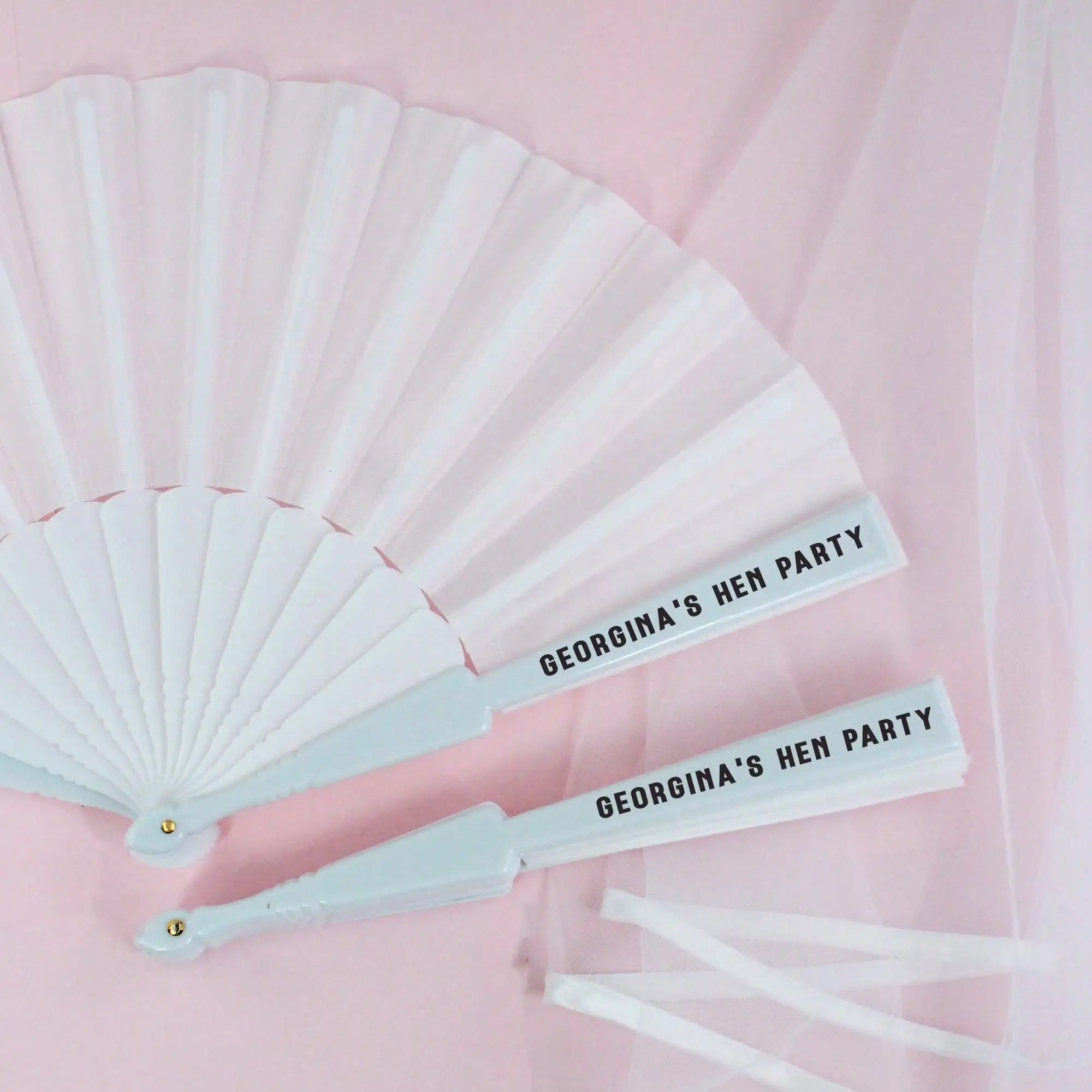 Black and White Hen Party Fans Personalised Hen Party Favour Hen Do, Summer Black & White Theme Hen Party Bachelorette