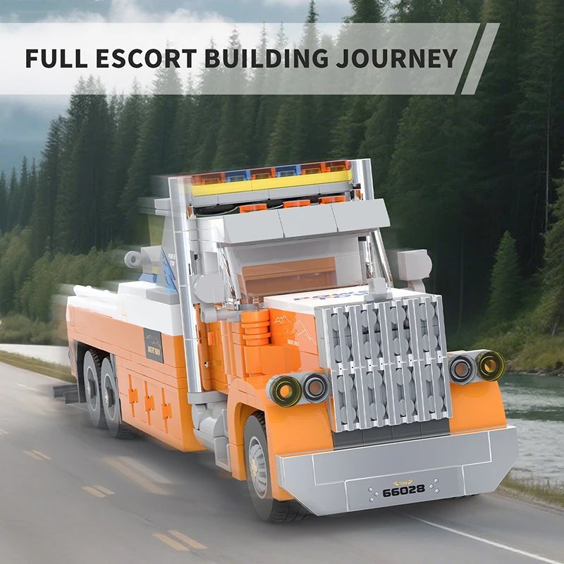 MOC 66028 ビルディングブロックおもちゃ シティ アメリカンスタイル ロードトレーラーモデル ブロック組み立てゲーム DIY おもちゃ クリスマスプレゼント 男の子 子供向け