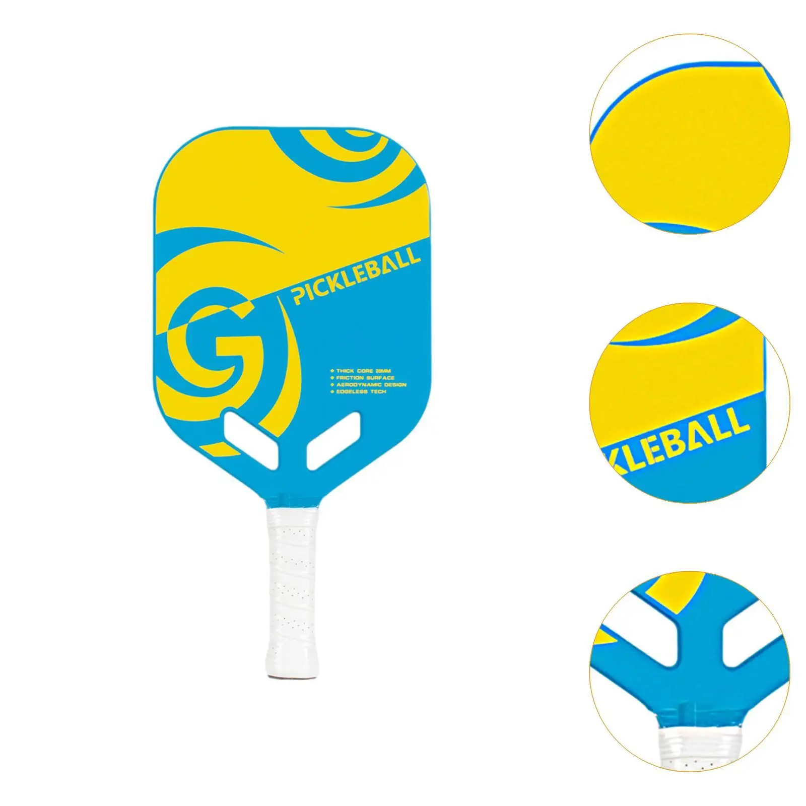 Paleta de Pickleball, práctica de diseño hueco con agarre cómodo, ligera