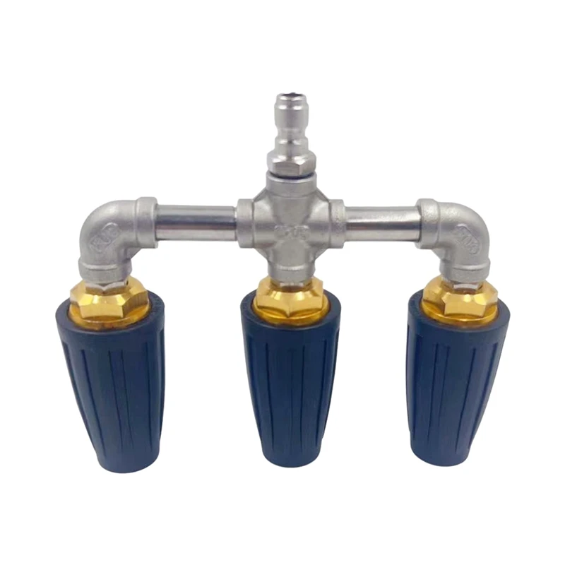 

Black Rotating Nozzle Triple Nozzle Pressure Washer Spare Tip For Deck Floor Window Cleaning Car Wash