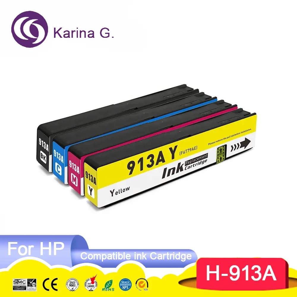 913A 913 A Premium Color Compatible Inkjet Ink Cartridge For HP913A for HP Pagewide 352dw 377dw Pro 477dw 552dw/577dw printer