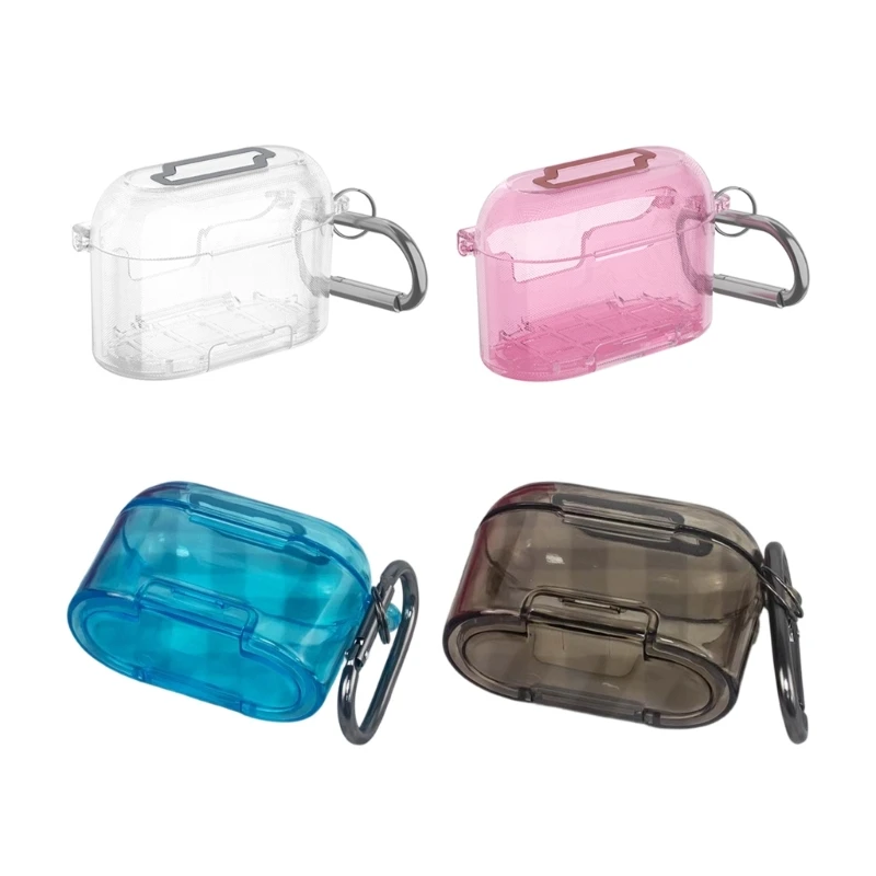 Earbud Charging Case Cover, Flexible Shell with Carry Clip and Open Port Area for NC9 2024 Commuting and Storage